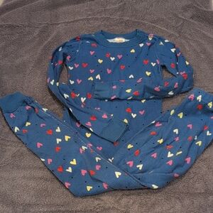 Hanna Andersson Colorful Heart Print Kids Pajamas